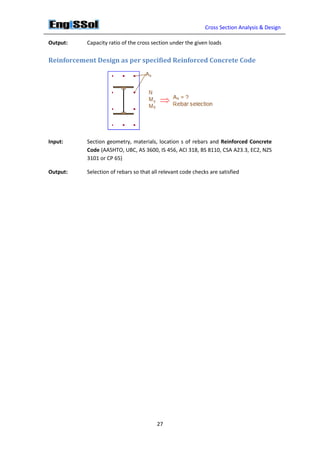 User Manual for Cross Section Analysis & Design | PDF