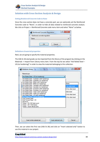 Cross section analysis and design: Worked examples | PDF