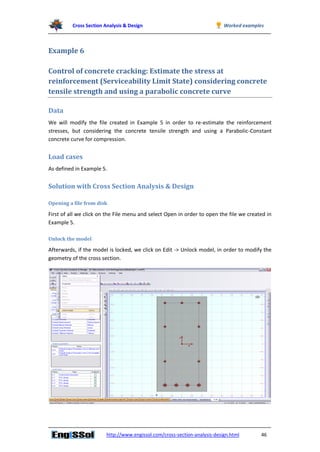 Worked examples for Cross section analysis and design software | PDF
