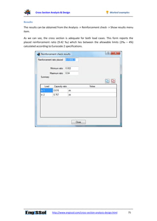Worked examples for Cross section analysis and design software | PDF