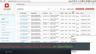 @renatco
*
Cloud Foundry Deployment Example on OpenStack
 