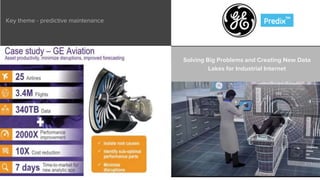 Key theme - predictive maintenance
Solving Big Problems and Creating New Data
Lakes for Industrial Internet
 