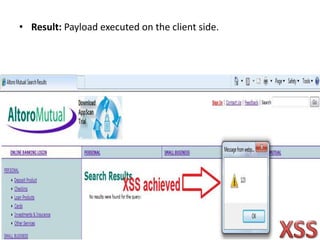 • Result: Payload executed on the client side.
 