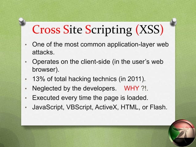 Cross Site Scripting (XSS) | PPTX | Web Development | Internet