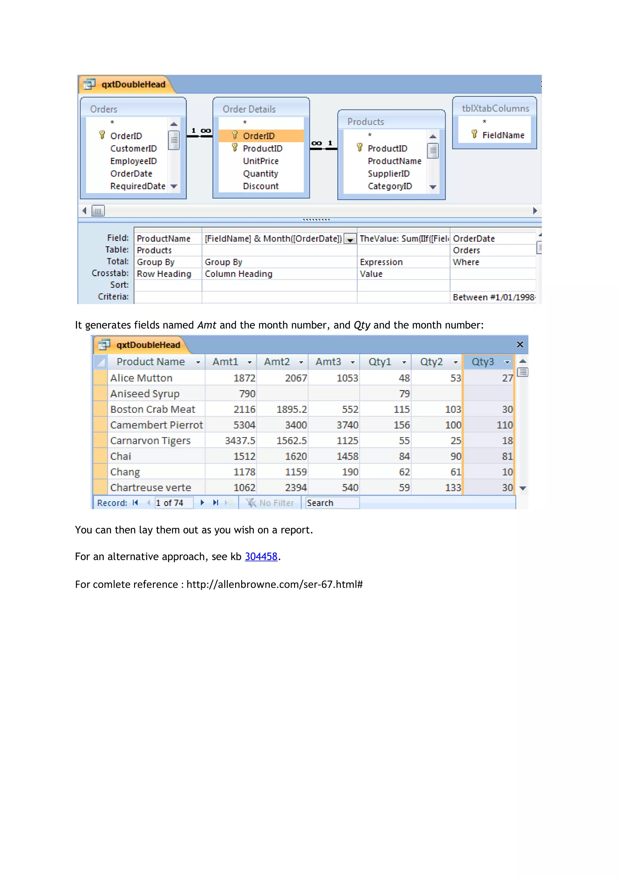 Crosstab query techniques | PDF