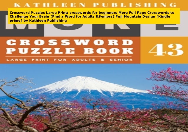 Crossword Puzzles Large Print Crosswords For Beginners More Full Pag Play free universal online crossword. slideshare