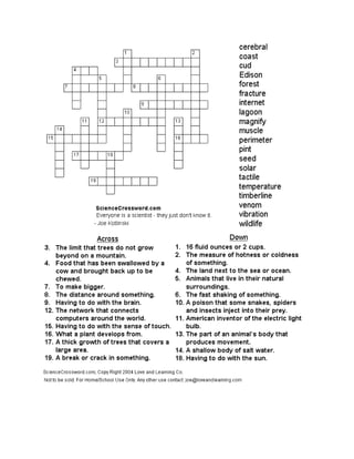 Crossword puzzle 1