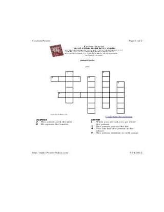 Cross word puzzle about people jobs