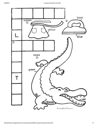 Crossword puzzle for kids 004 | PDF