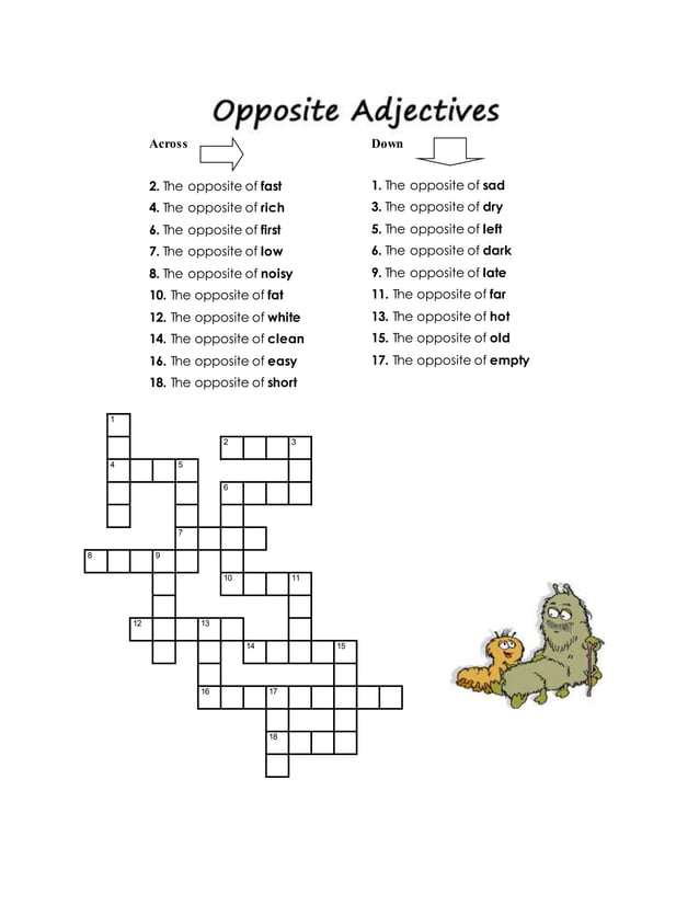 Crossword puzzles adjective PDF