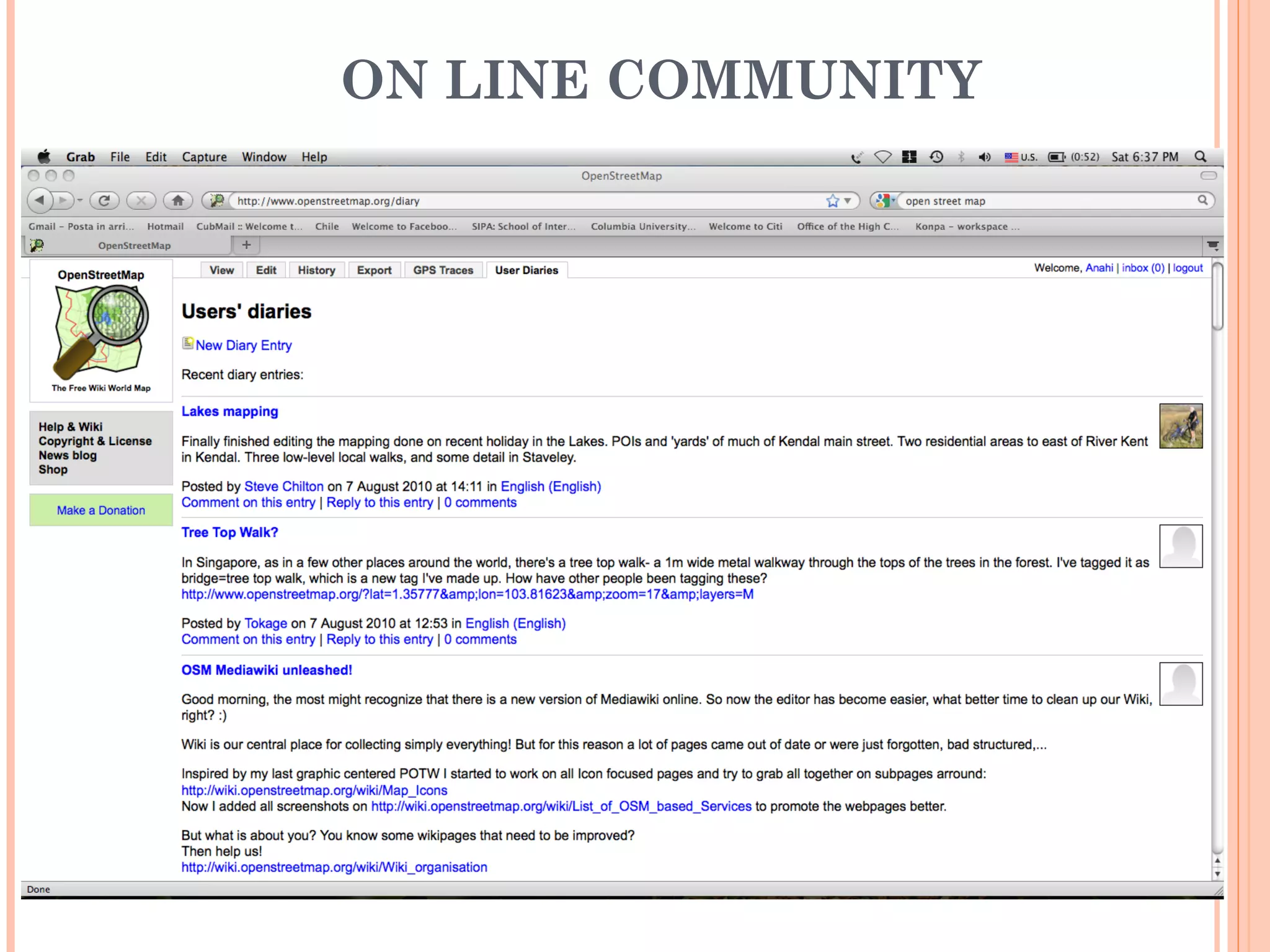 ON LINE COMMUNITY 