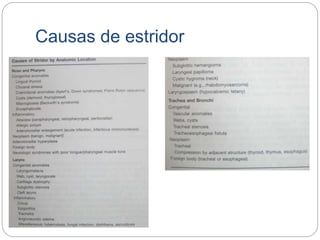 Causas de estridor
 