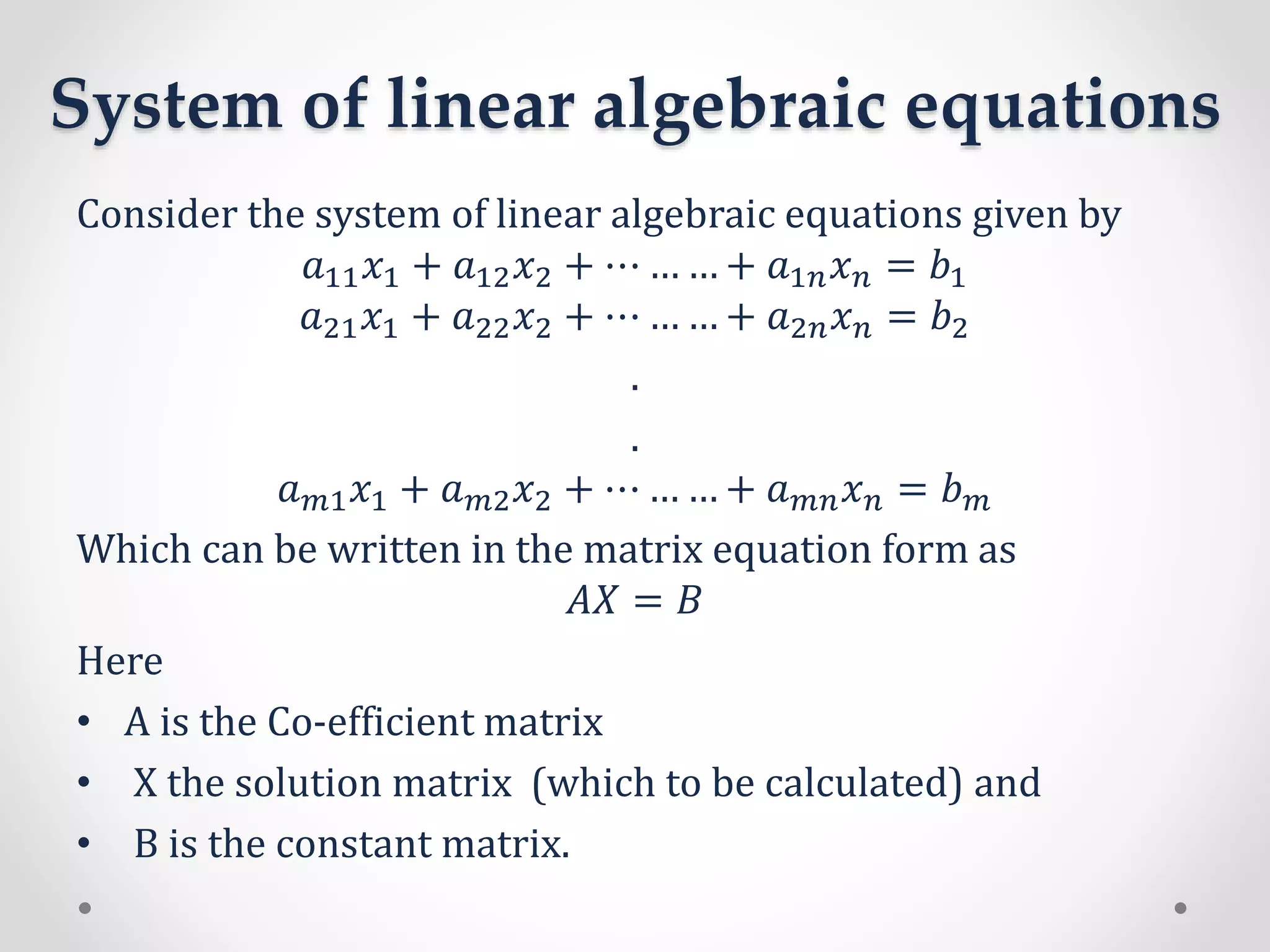 Crout s method for solving system of linear equations | PPTX | Physics ...