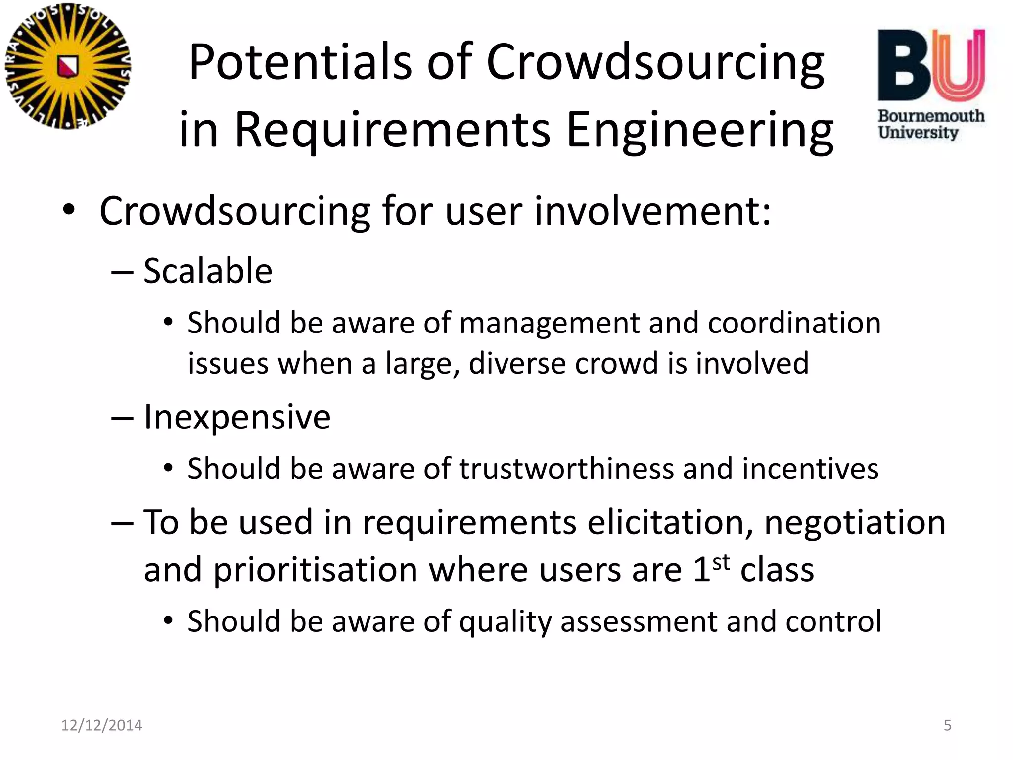 Crowd centric requirements engineering - ra | PPT