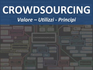 CROWDSOURCING
Valore – Utilizzi - Principi
 