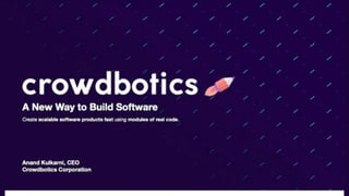Crowdbotics pitch deck: $22M for no-code development