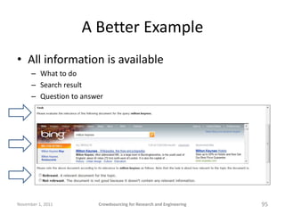 A Better Example
• All information is available
      – What to do
      – Search result
      – Question to answer




No...