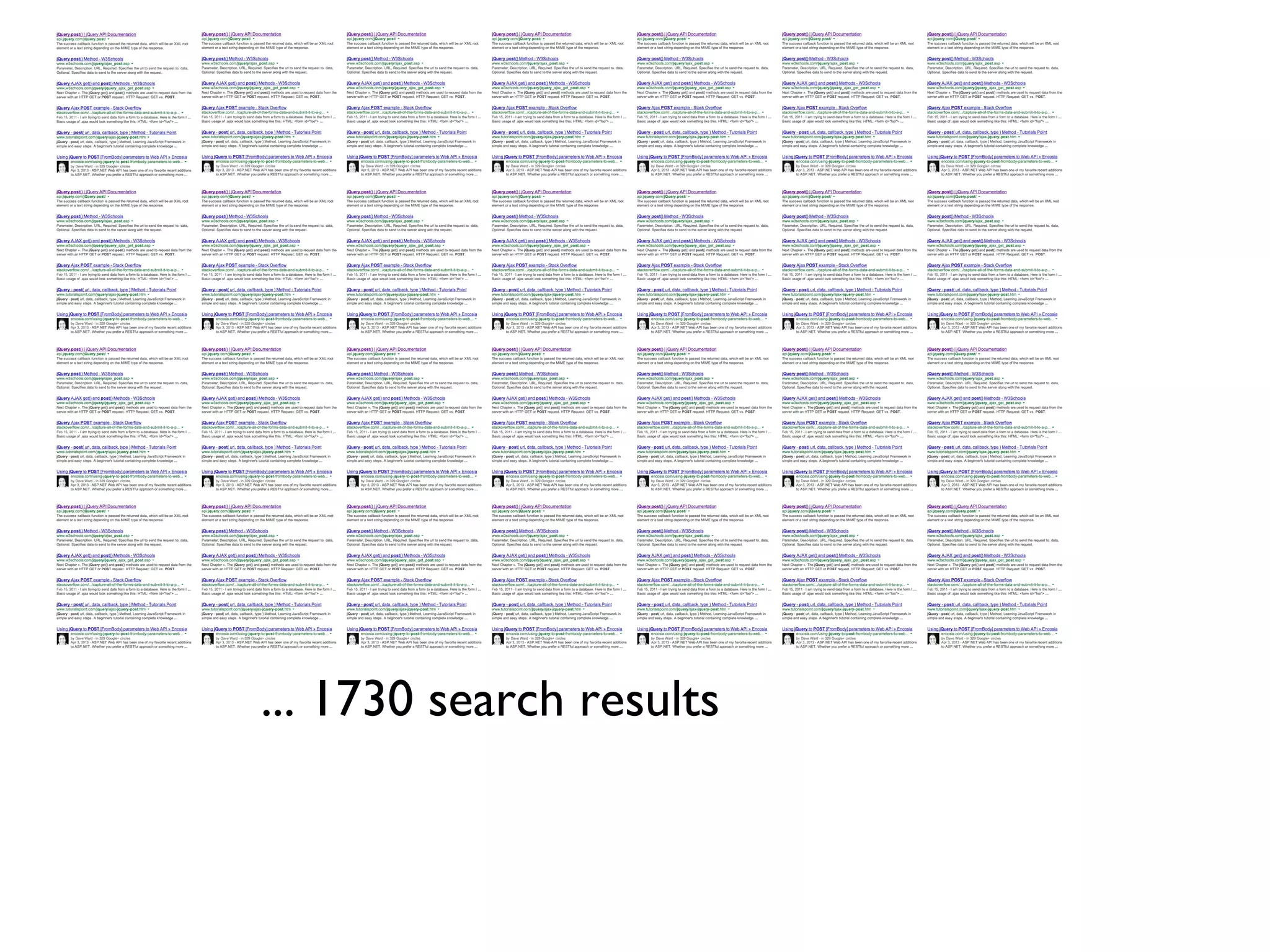 Unofﬁcial Microsoft Survey When learning about API documentation % of following resource is used “Often” 73.5% (2,224) 