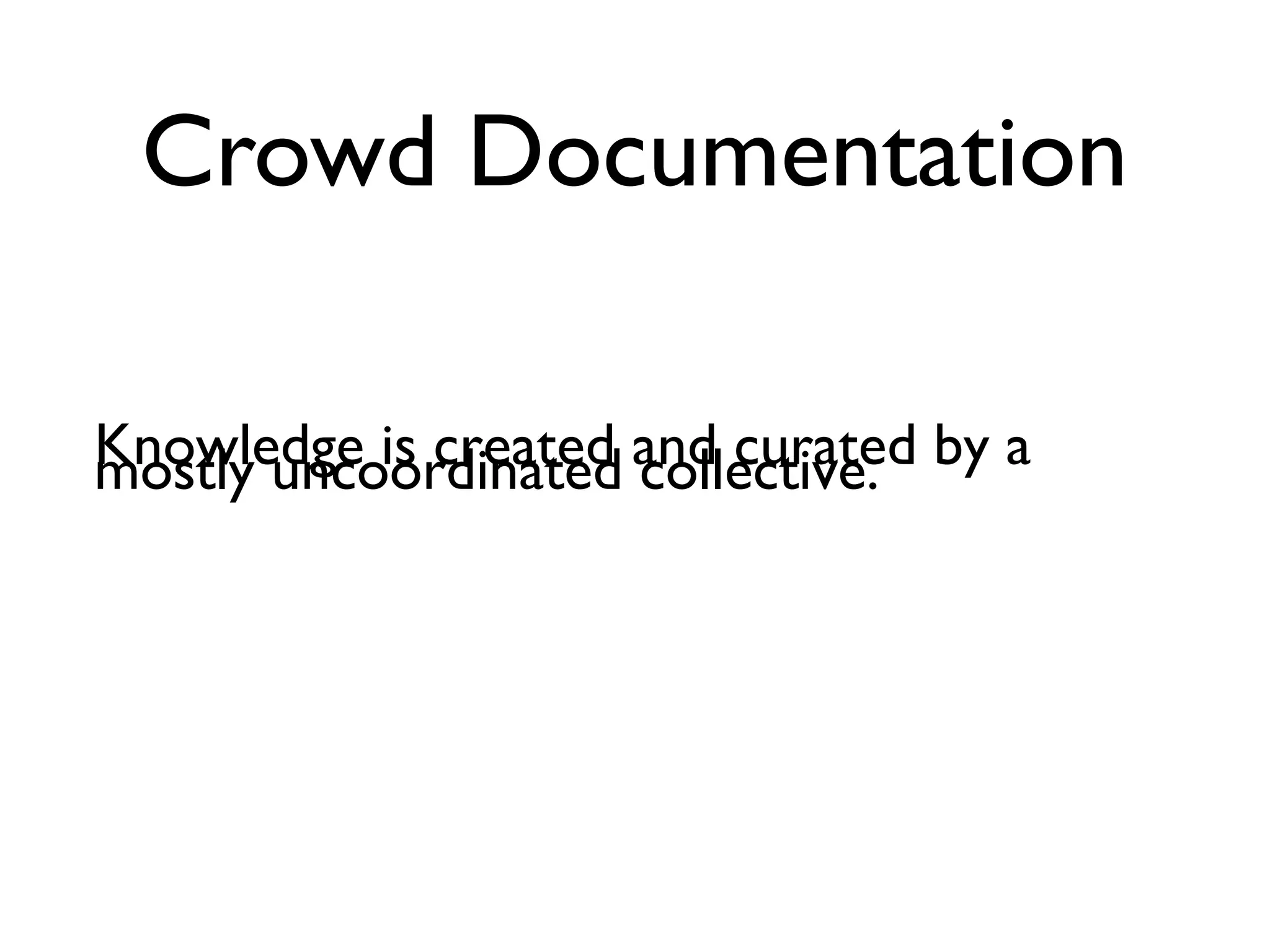Unofﬁcial Microsoft Survey When learning about API documentation % of following resource is used “Often” 73.5% (2,224) 42.5% (1,289) Code completion (IntelliSense) 40.1% (1,212) Microsoft’s Official Documentation 