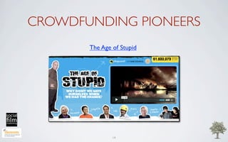 CROWDFUNDING PIONEERS
       The Age of Stupid




               14
 