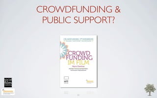 CROWDFUNDING &
 PUBLIC SUPPORT?




       21
 