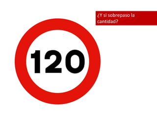 ¿Y si sobrepaso la 
cantidad? 
 