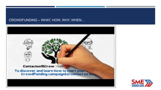 CROWDFUNDING – WHAT, HOW, WHY, WHEN…
 