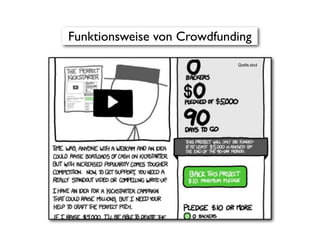 Quelle: xkcd
Funktionsweise von Crowdfunding
 