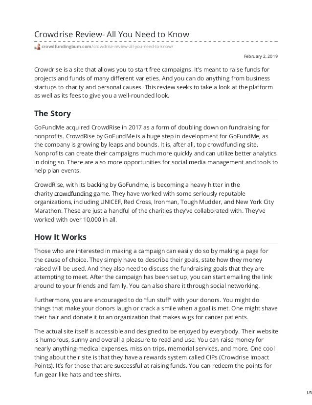 Crowdrise Review All You Need To Know Crowdrise Review All You Need To Know
