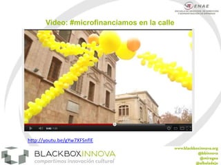 Video: #mivrofinanciamos en l
   Video: #microfinanciamos en la calle

                   acll




http://youtu.be/gYw7XFS...