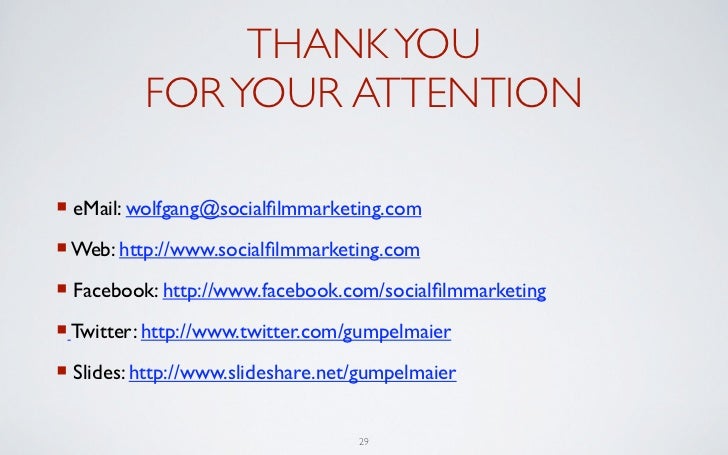 thank you for your attention