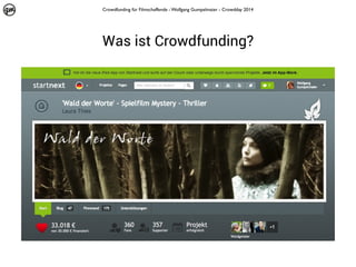 Crowdfunding für Filmschaffende - Wolfgang Gumpelmaier - Crowdday 2014

Was ist Crowdfunding?

 