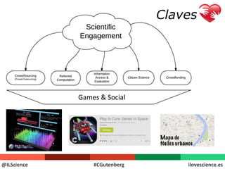 Games & Social 
Claves 
@ILScience #CGutenberg ilovescience.es 
 