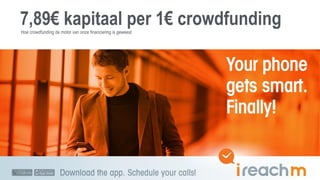 7,89€ kapitaal per 1€ crowdfundingHoe crowdfunding de motor van onze financiering is geweest
 