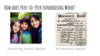How does Peer-to-Peer Fundraising Work?
Converting Social Capital to Financial Capital
 