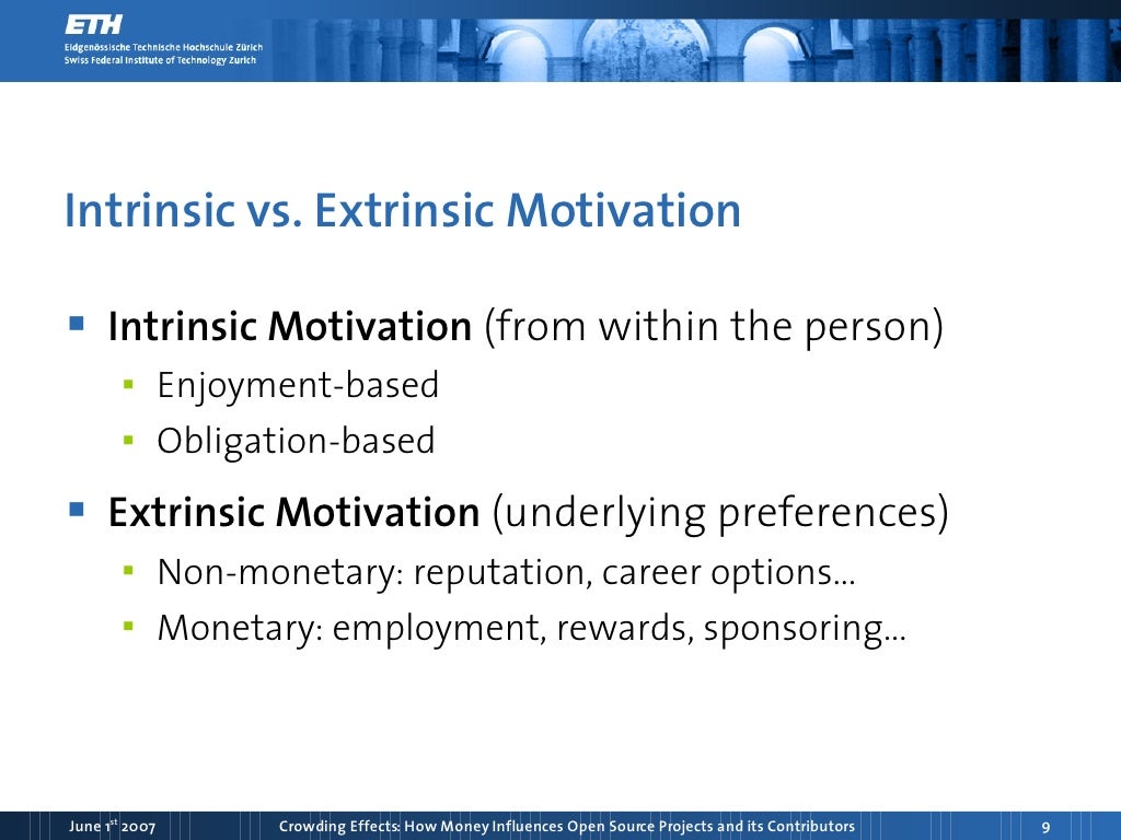 extrinsic vs intrinsic motivation