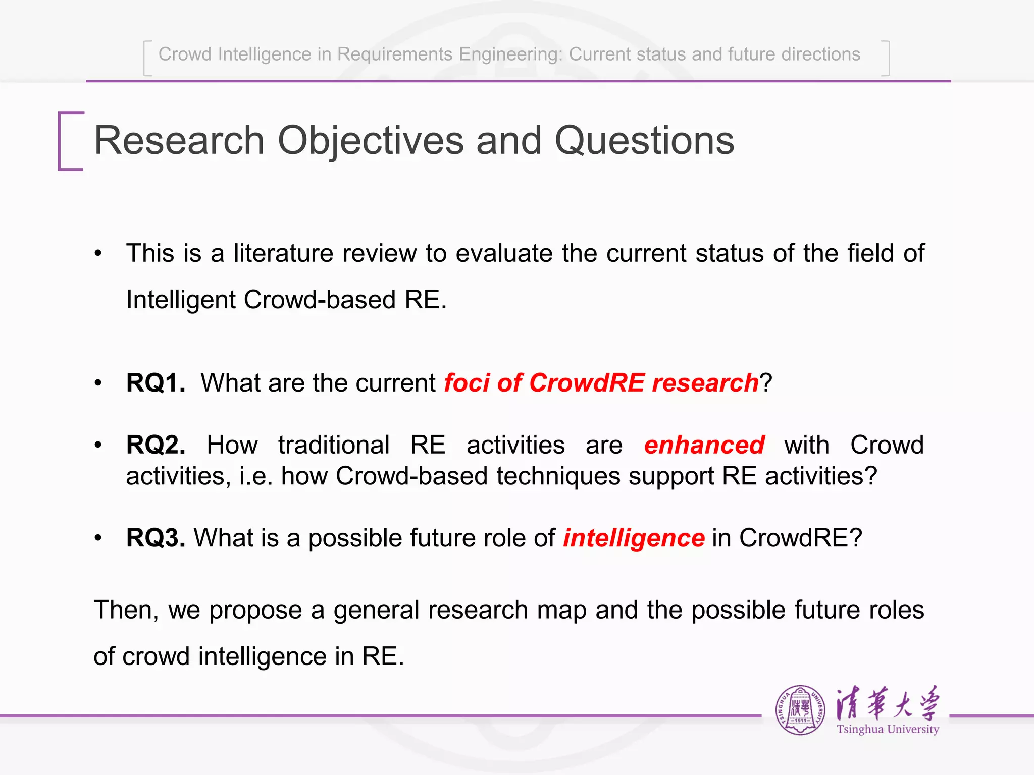 Crowd Intelligence in Requirements Engineering:Current Status and ...