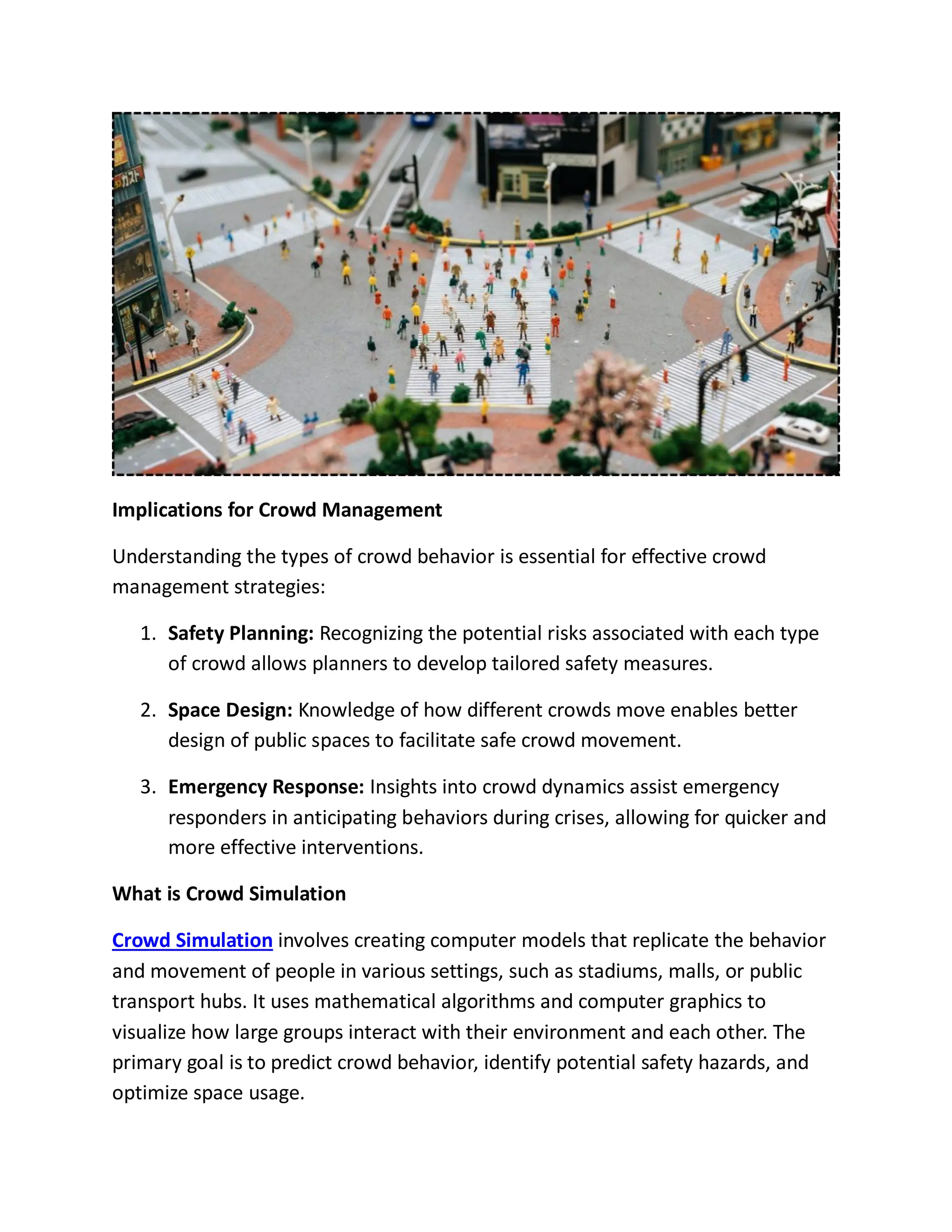 Crowd Simulation and Modeling: Understanding the Dynamics of Human ...