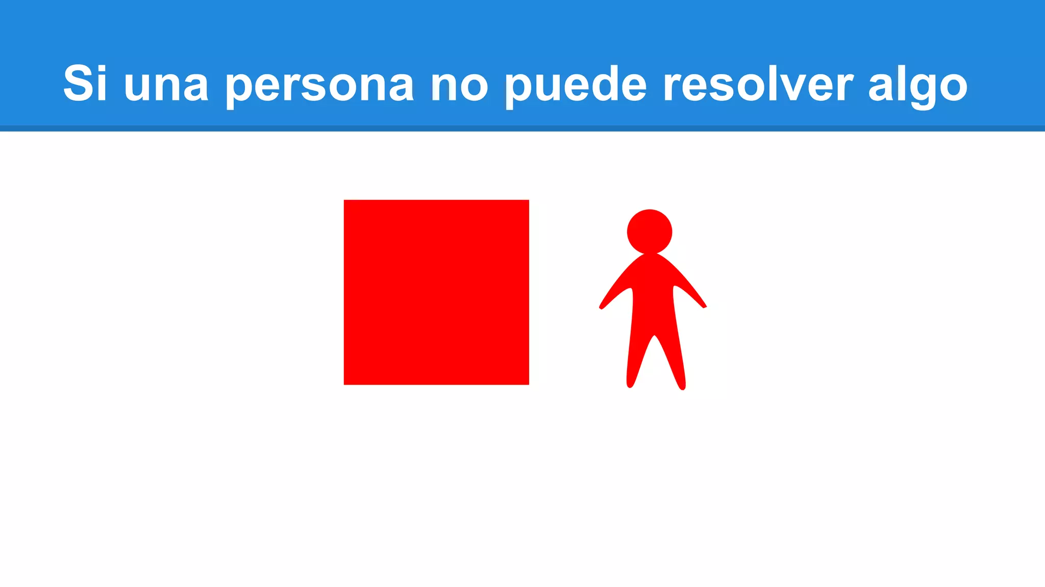 Si una persona no puede resolver algo