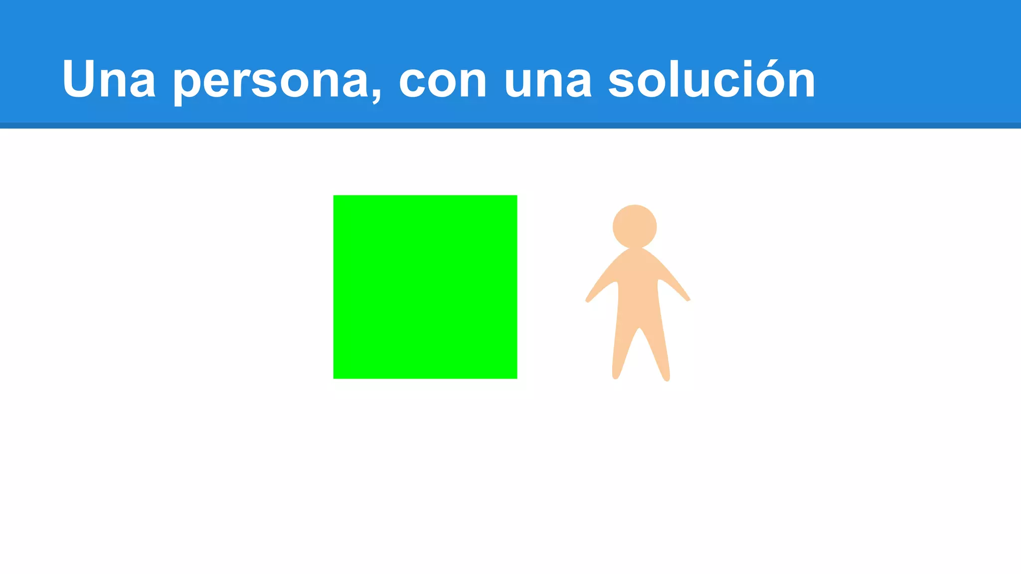 Una persona, con una solución