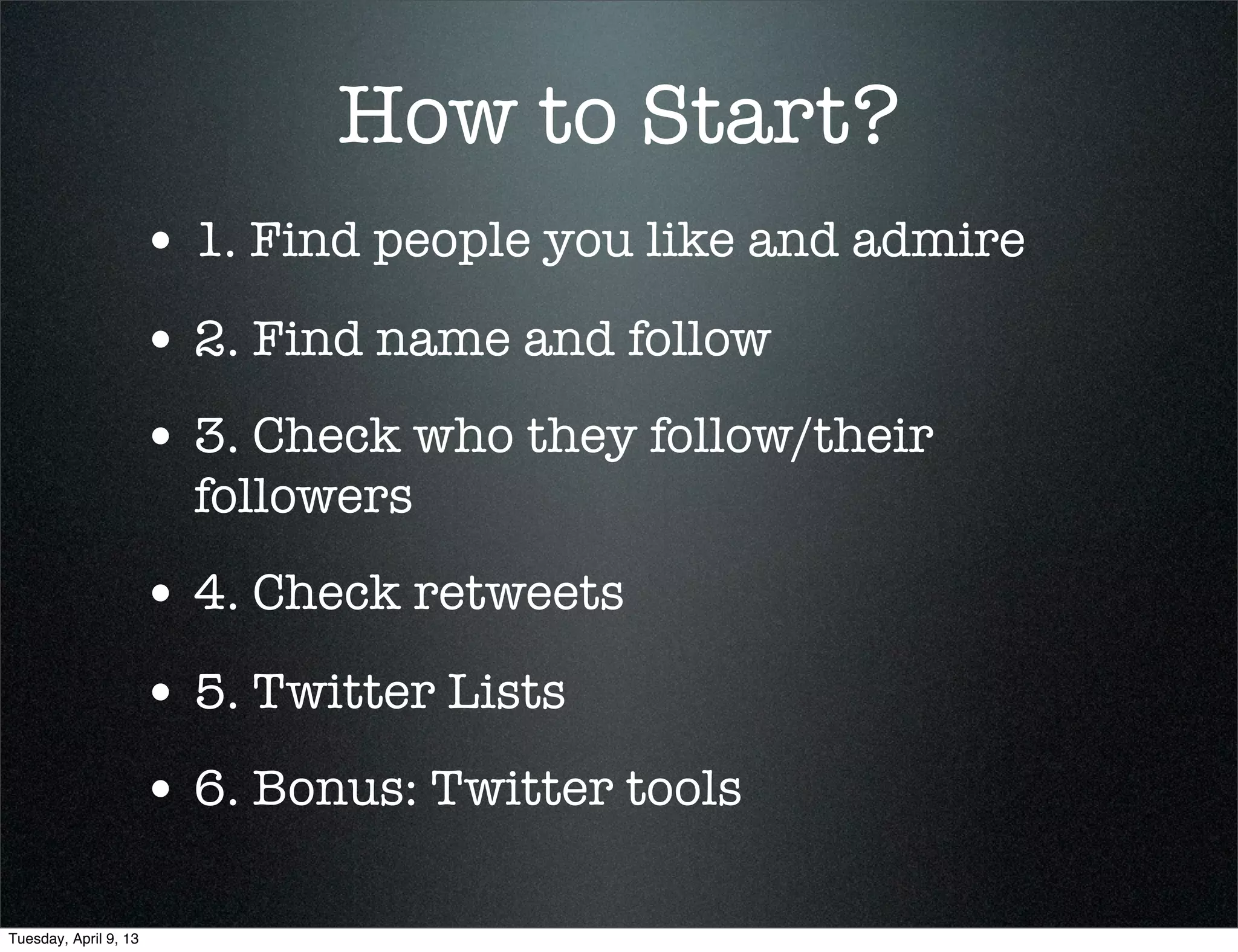 This mindset starts

                       • with us, YOU, the
                         educator, RIGHT
                         NOW!




Tuesday, April 9, 13
 