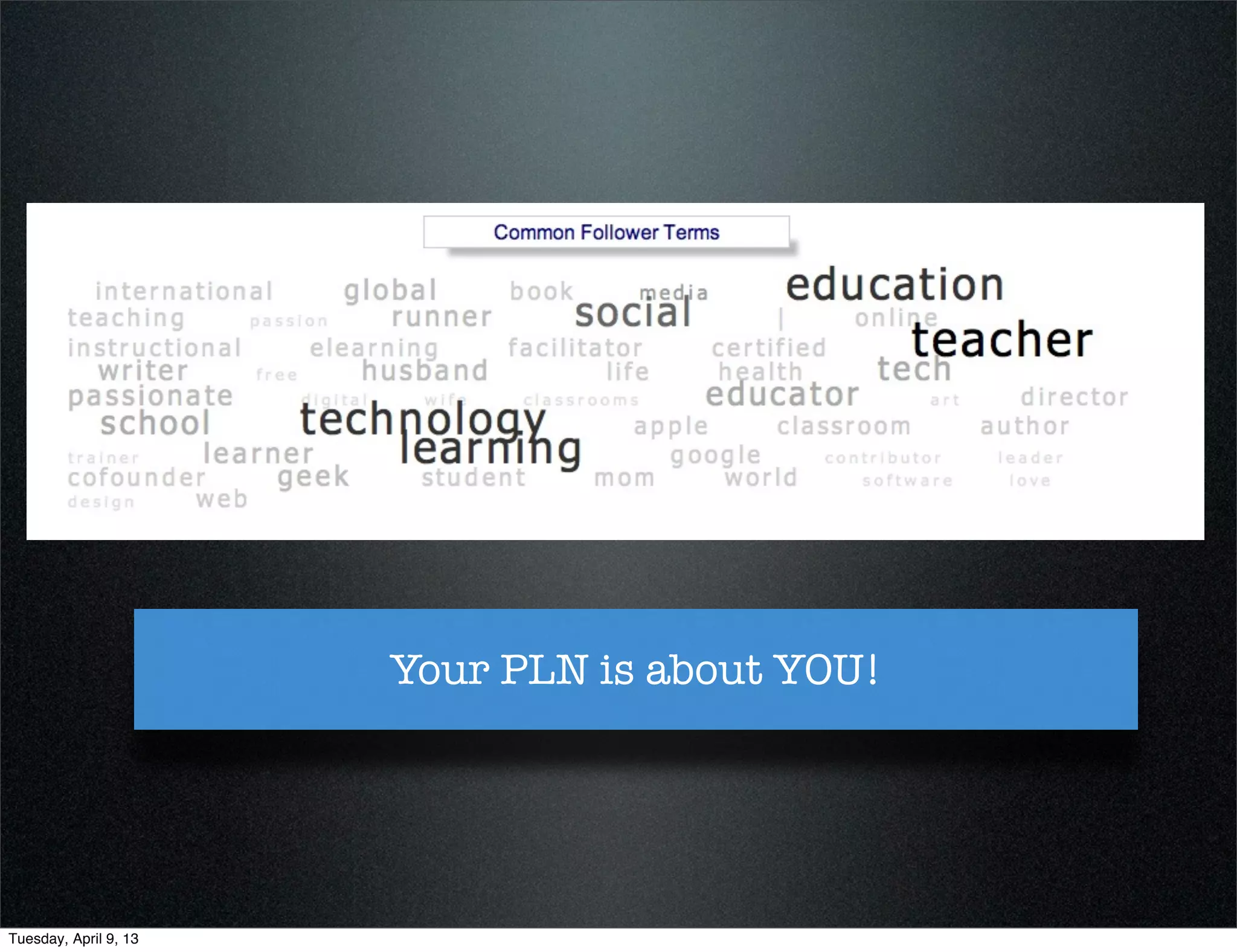 Step 1: Don’t be
                           scared!




Tuesday, April 9, 13
 