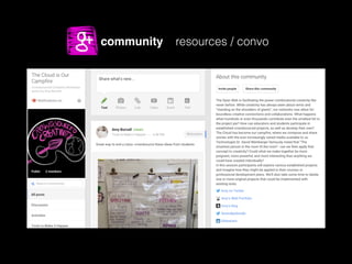community resources / convo
 