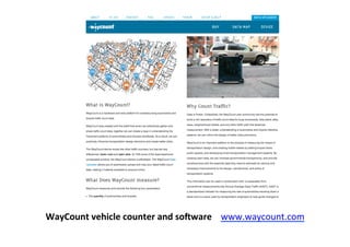 WayCount	
  vehicle	
  counter	
  and	
  soiware	
  	
  	
  	
  www.waycount.com	
  	
  
 
