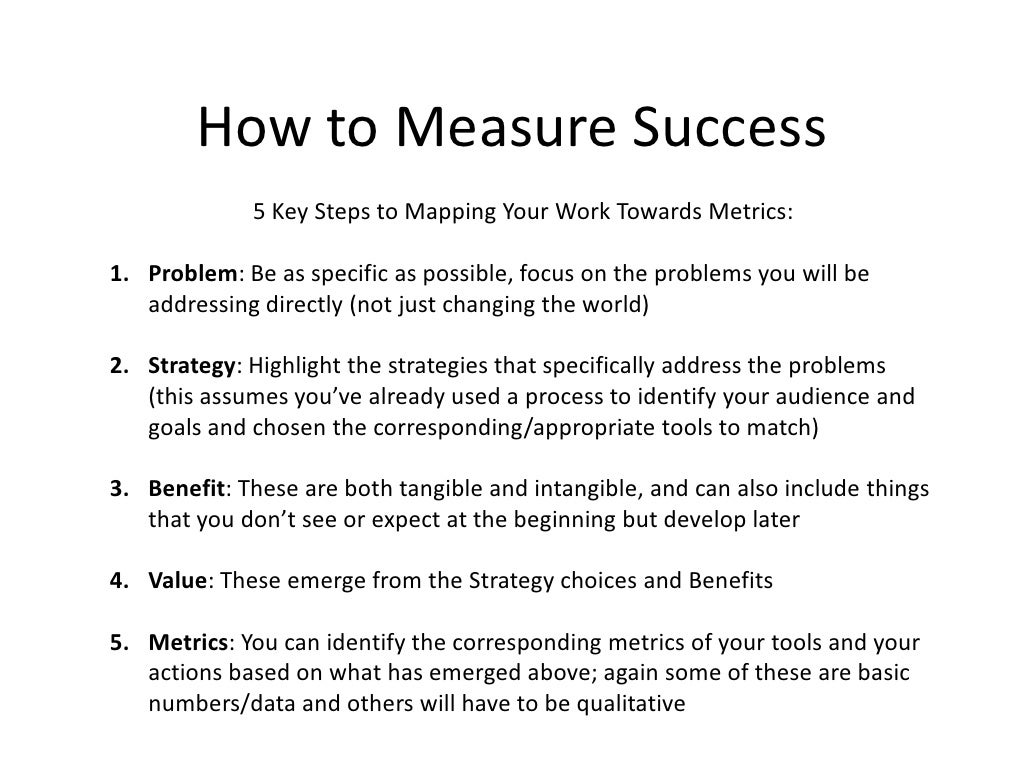 How to Measure Success 5