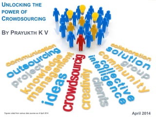 UNLOCKING THE
POWER OF
CROWDSOURCING
BY PRAYUKTH K V
April 2014Figures culled from various data sources as of April 2014
 