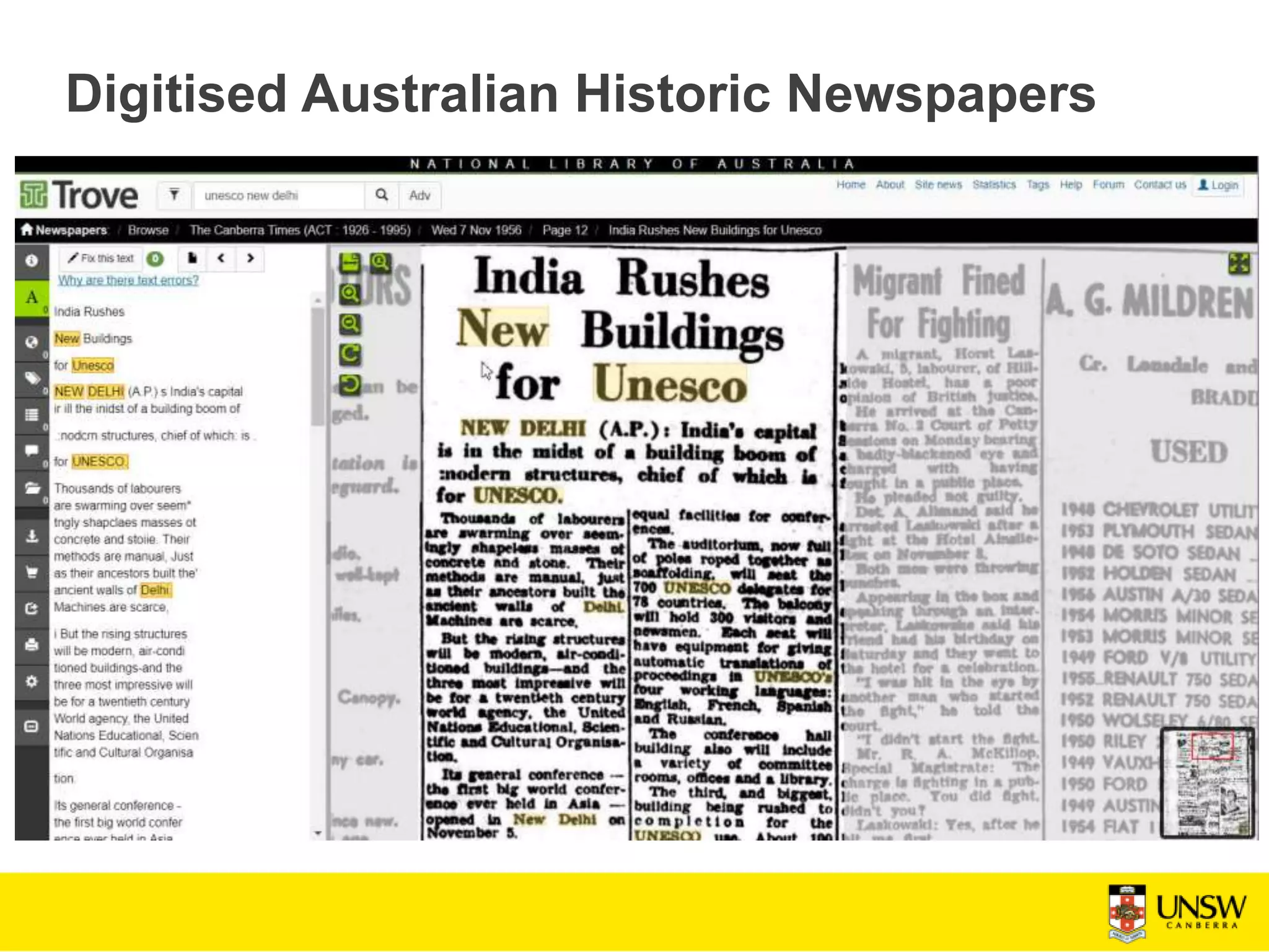 Digitised Australian Historic Newspapers
 