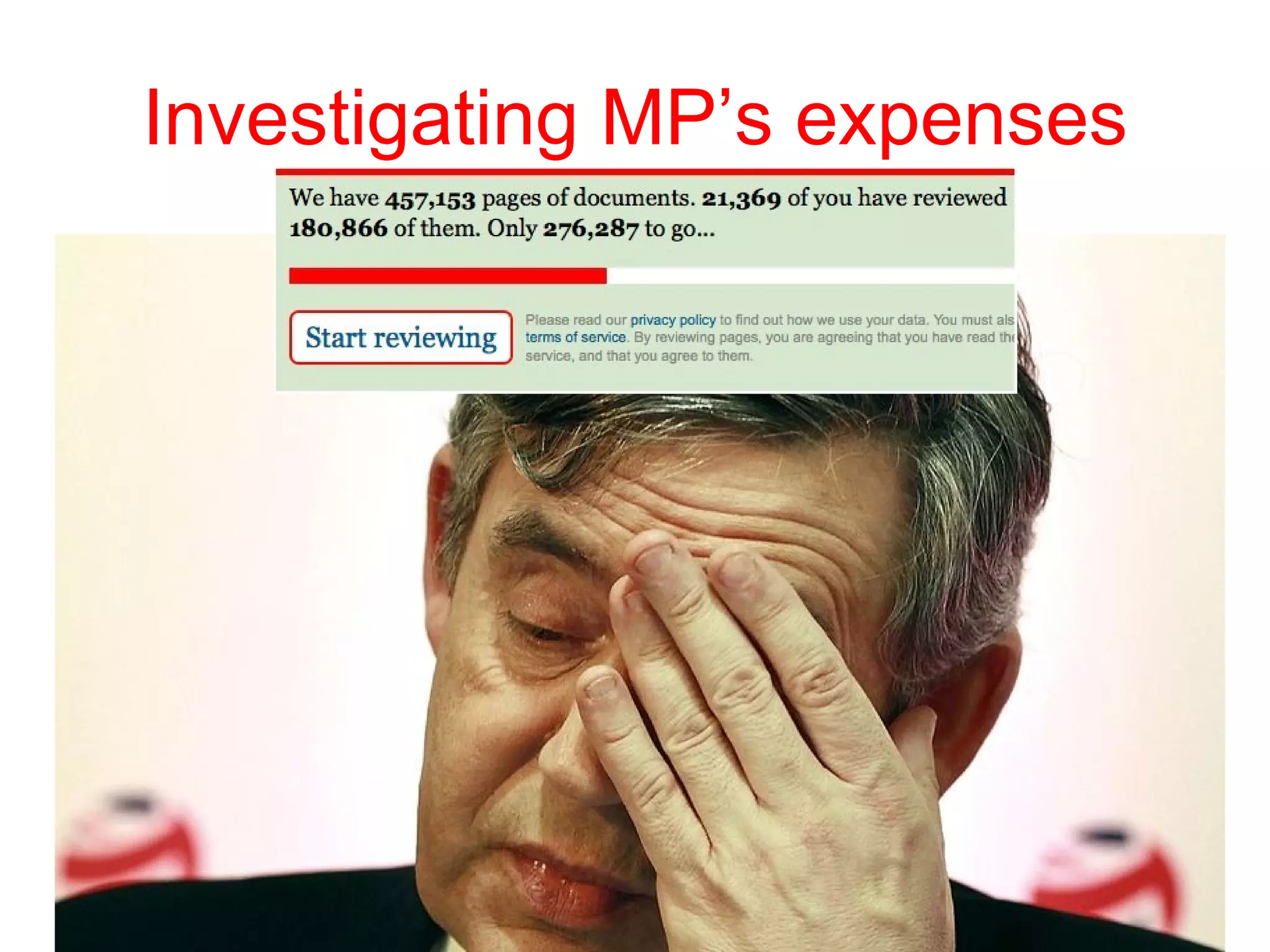 Investigating MP’s expenses 
