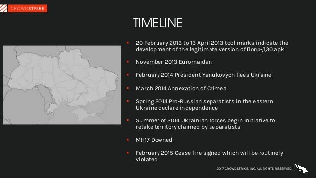 TIMELINE
§ 20 February 2013 to 13 April 2013 tool marks indicate the
development of the legitimate version of Попр-Д30.apk...