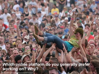 Which online platform do you generally prefer
   working on? Why?
http://www.flickr.com/photos/justinpward/93182613/sizes/l/
 